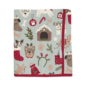 NEW KICKEE swaddle perfect blanket in aloe christmas dogs